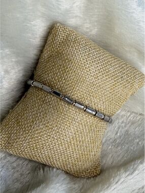 Silpada Super Rare Sterling Silver Tube 9K Gold Bead Vintage Bracelet YB503